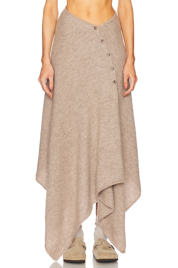 view 2 of 7 Lauren Midi Knit Skirt in Beige