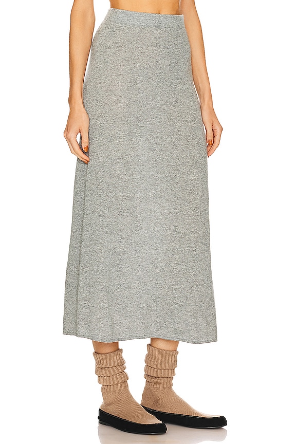 view 2 of 4 Einer Cashmere Midi Skirt in Heather Grey