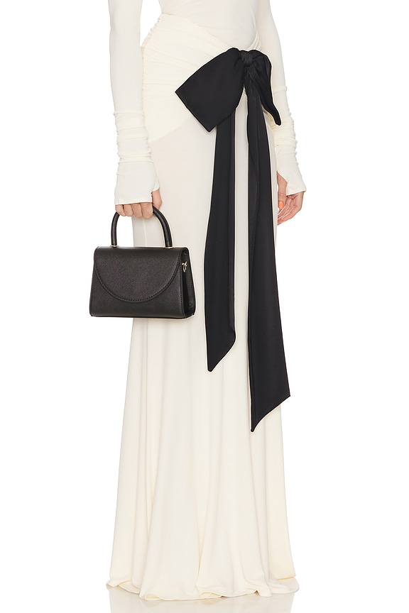 view 2 of 7 The Althea Jersey Skirt With Bow in Swiss Cream