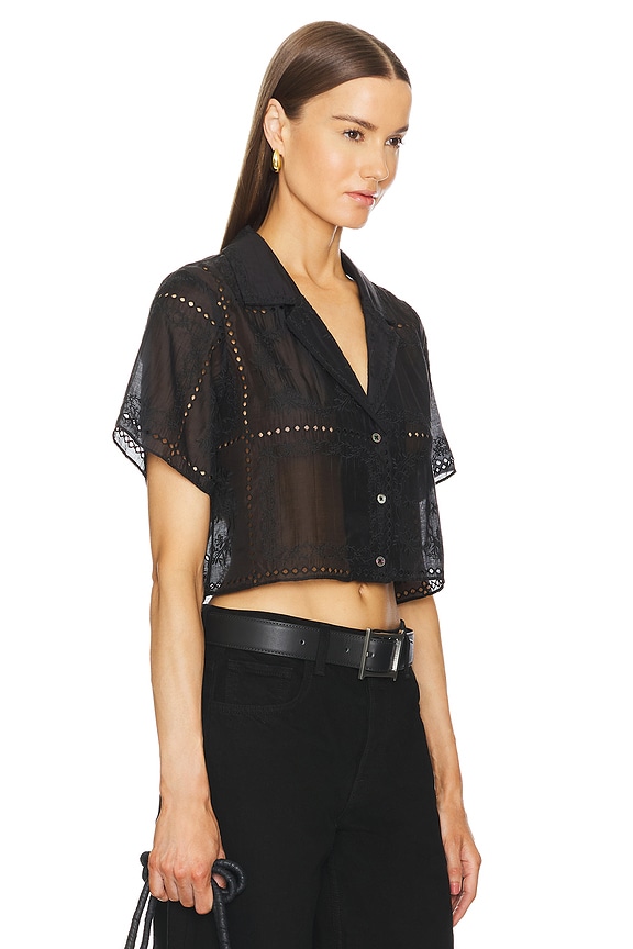 view 2 of 5 CAMISA HANDKERCHIEF CAMP in Black