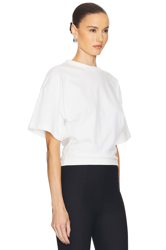 view 2 of 4 The Sculpted Tee in Thick Jersey in White