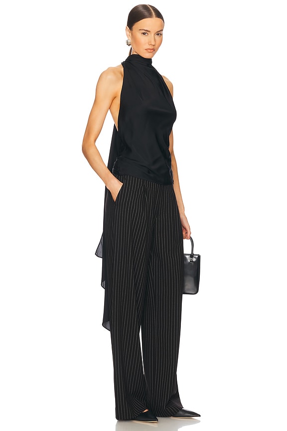 view 2 of 5 Natasha Silk Halter in Black