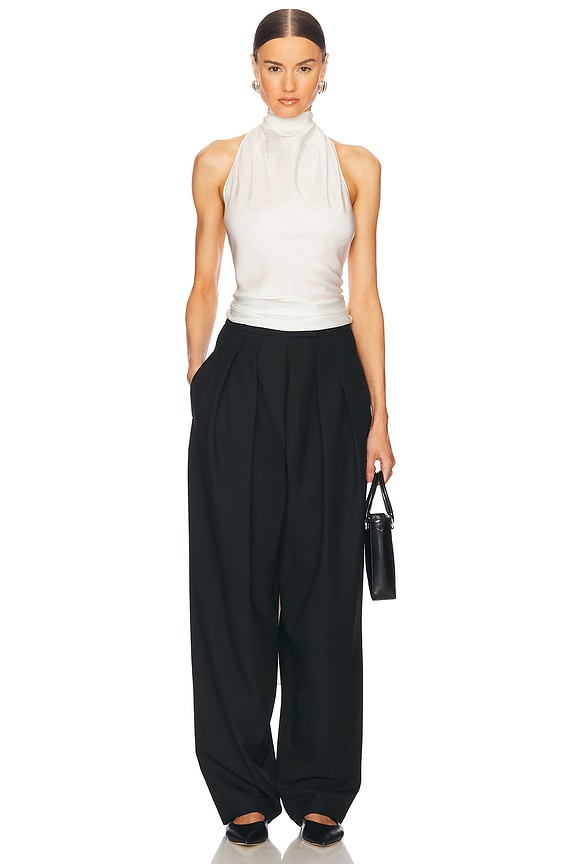 view 2 of 5 Natasha Silk Halter in White