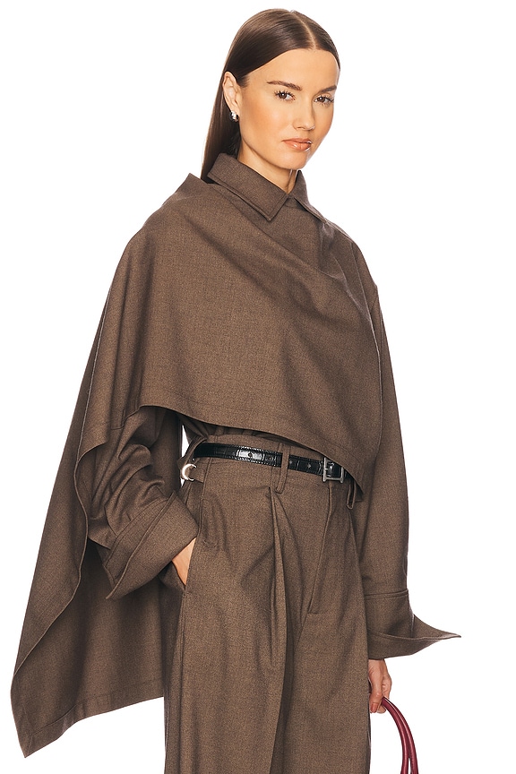 view 2 of 5 The Left Bank Layered Shirt in Cocoa Melange