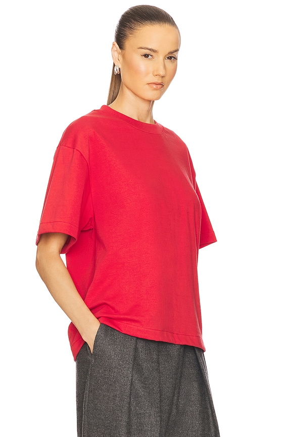 view 2 of 4 The Boxy Tee in Thick Jersey in Tomato