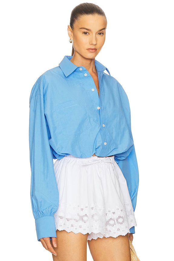 view 2 of 4 Bubble Shirt in Tech Poplin in Classic Blue