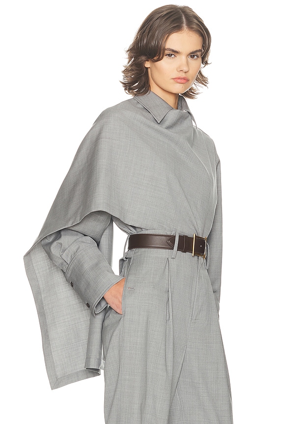 view 2 of 5 The Left Bank Layered Shirt in Grey Melange