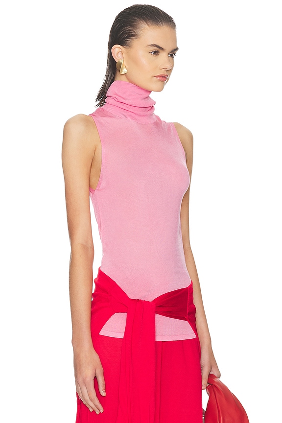 view 2 of 4 Arlena Sleveeveless Turtleneck in Pink