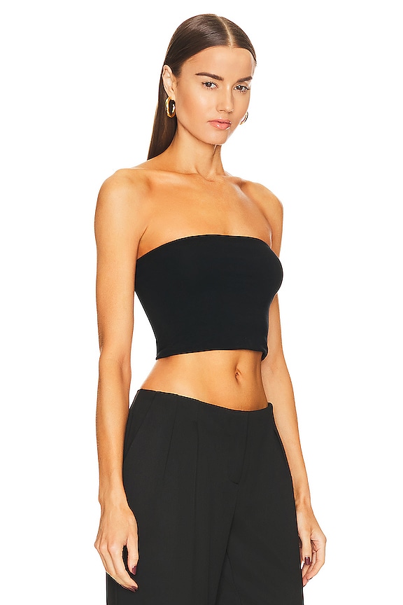 view 2 of 4 Organic Jersey Tube Top in Black
