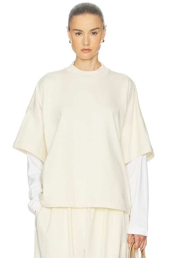 view 1 of 6 ФУТБОЛКА DOUBLE SLEEVE in Ivory