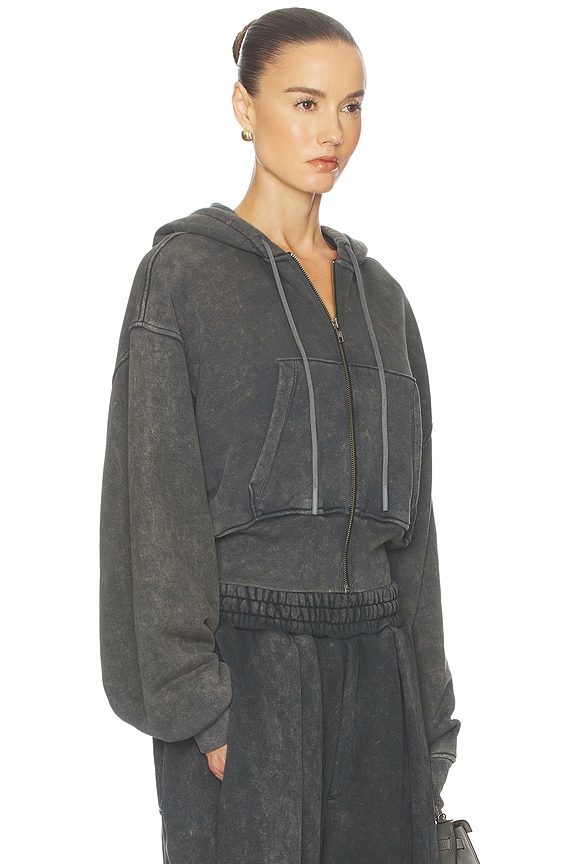 view 2 of 5 SUDADERA FULL ZIP in Vintage Distressed Black