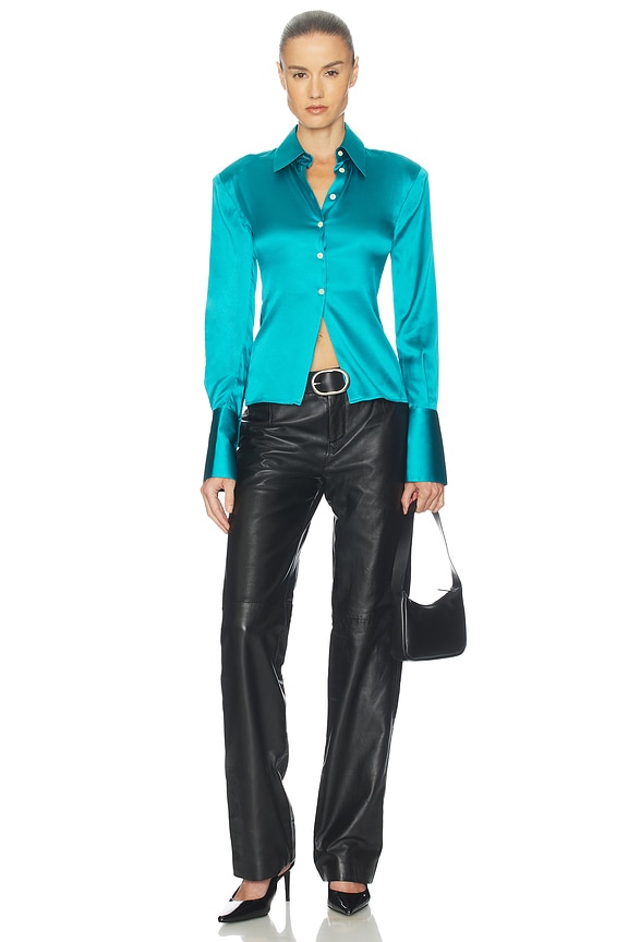 cerulean blue dress shirt Helsa The Silk Charmeuse in BRIDE4K. Wedding ritual sex StyleCode: 1930077130054 Long sleeve Button closure Size:7.5 US Men (6.5 AU/UK)