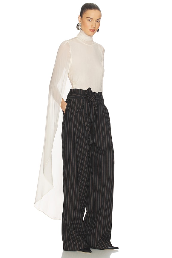 view 2 of 4 Georgette Cape Top in Ivory