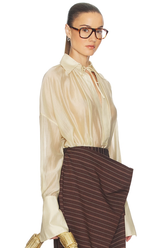 view 2 of 4 The Poet Blouse in Celadon