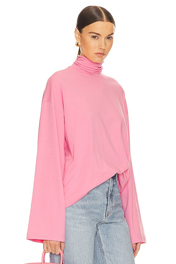 view 2 of 5 Jersey Oversized Turtleneck in Very Pink