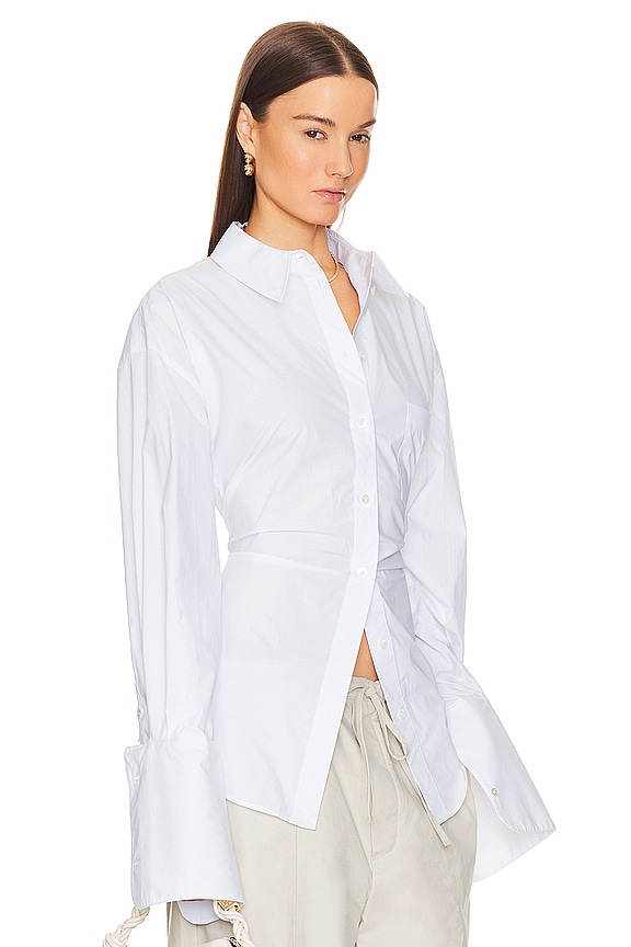 view 2 of 5 POPLIN LACE BACK シャツ in White