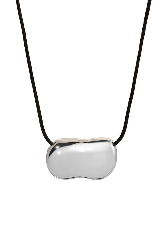 view 2 of 2 Pebble Necklace in Silver & Black