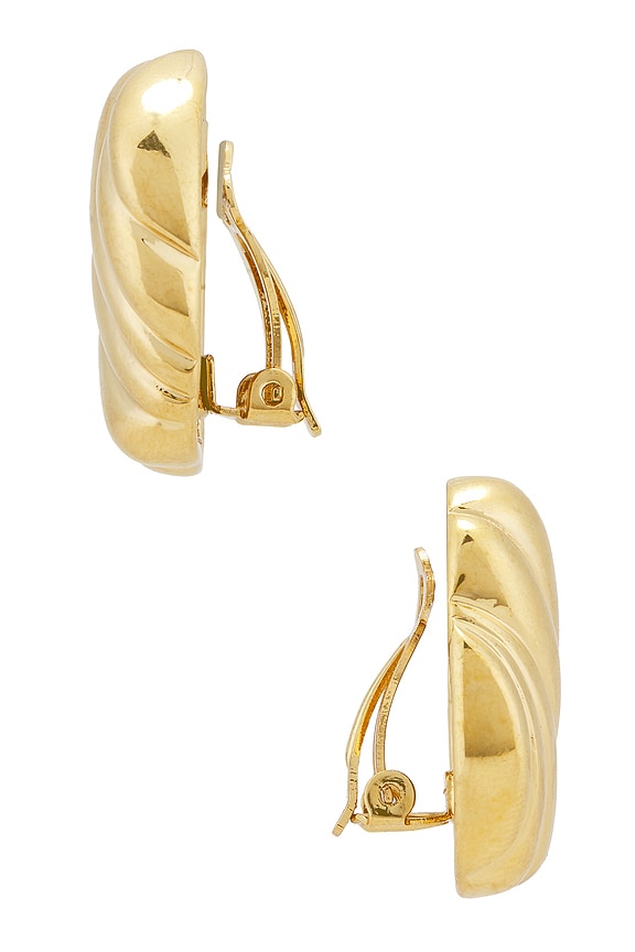 view 2 of 2 Hive Clip On Earrings in Gold