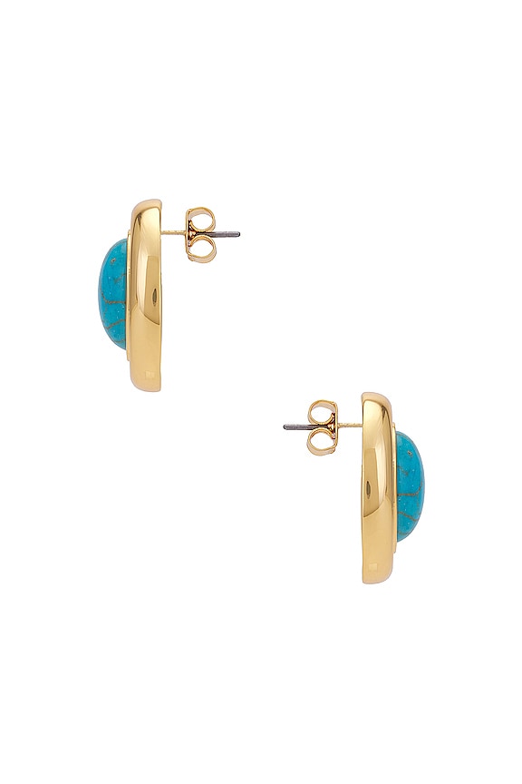 view 2 of 2 СЕРЬГИ PRIZE in Turquoise & Gold