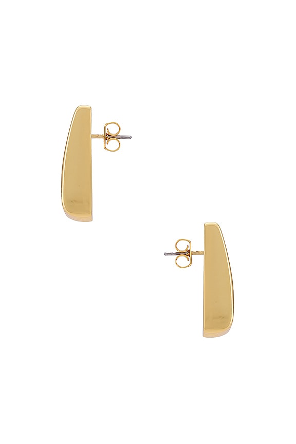 view 2 of 2 Ribbed Earrings in Gold