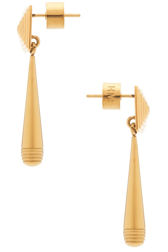 view 2 of 2 PENDIENTES LARGOS IRIS in Gold