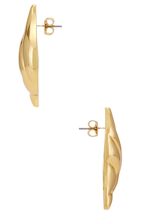 view 2 of 2 PENDIENTES CROISSANT in Gold