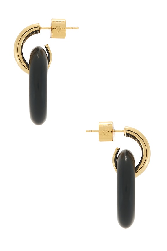 view 2 of 2 Luma Knot Earrings in Gold & Black