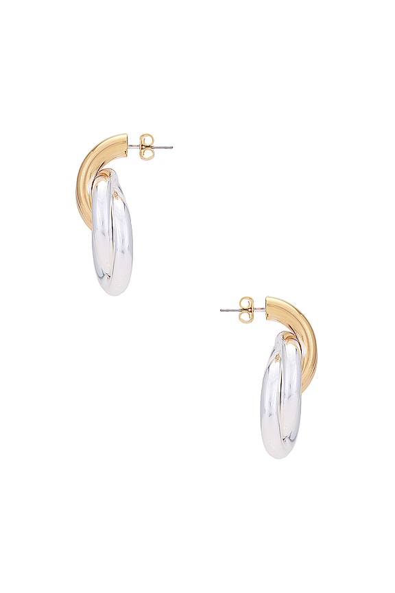 view 2 of 2 Double Knot Earrings in Mixed Metal
