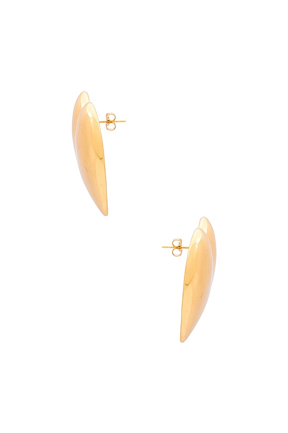 view 2 of 2 PENDIENTES AMOUR in Gold