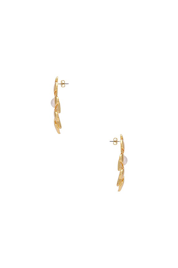 view 2 of 2 Floral Earrings in Gold