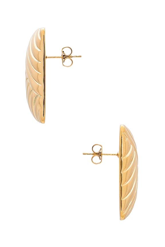view 2 of 2 Lined Earrings in Gold