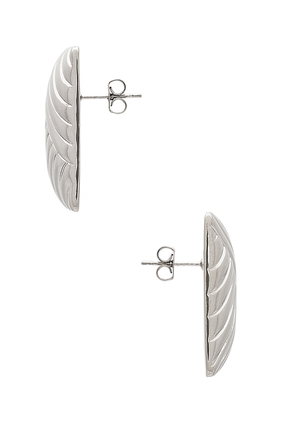 view 2 of 2 Lined Earrings in Silver