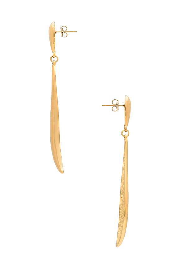 view 2 of 2 Wave Earrings in Gold