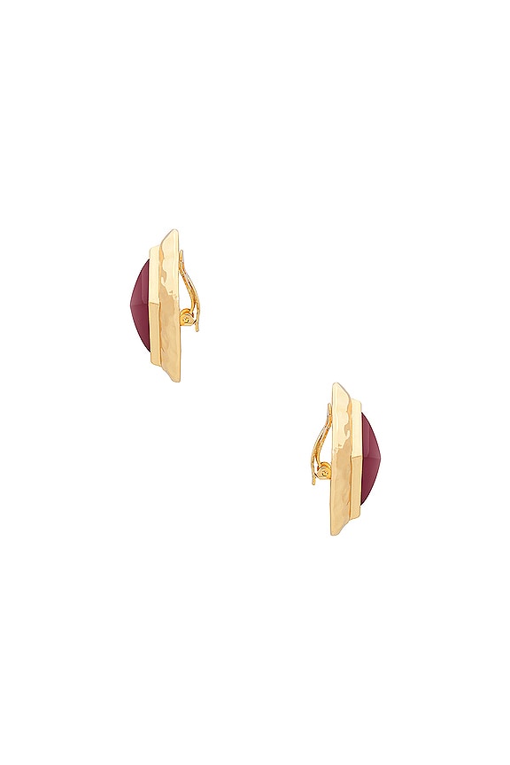 view 2 of 2 СЕРЬГИ KISS in Gold & Red