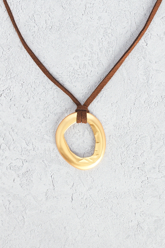view 2 of 3 Mini Necklace in Gold & Brown