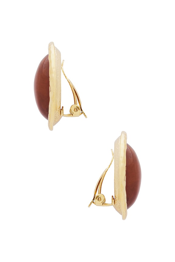 view 2 of 2 BEVERLY 귀걸이 in Brown & Gold