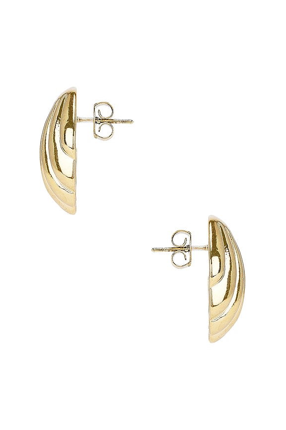 view 2 of 2 PENDIENTES CROWN in Gold