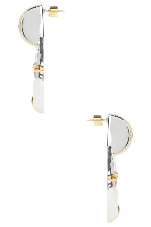 view 2 of 2 Rosa Mixed Earrings in Gold & Silver