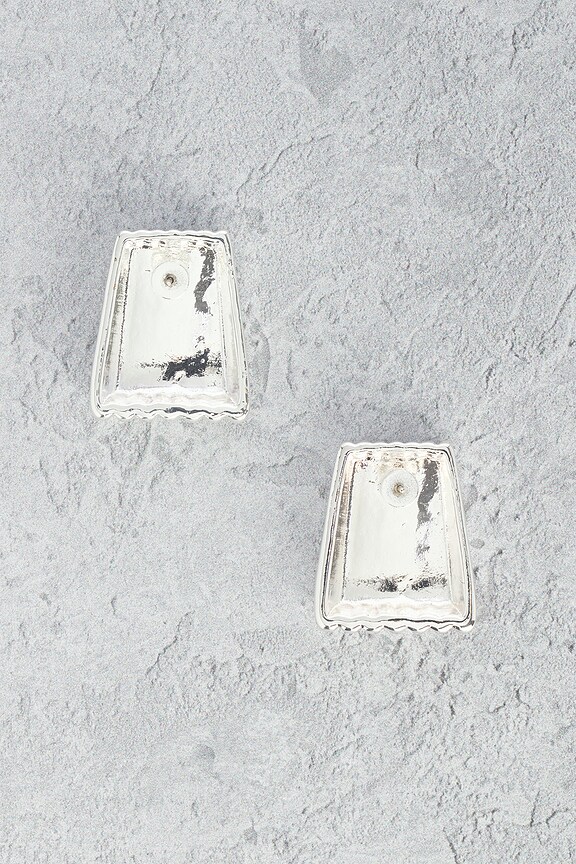 view 2 of 3 BOUCLES D'OREILLES MAXI RIBBED in Silver