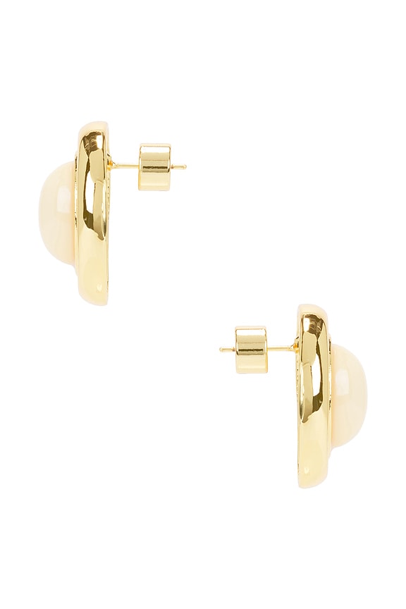 view 2 of 2 Prize Earrings in Gold & Cream
