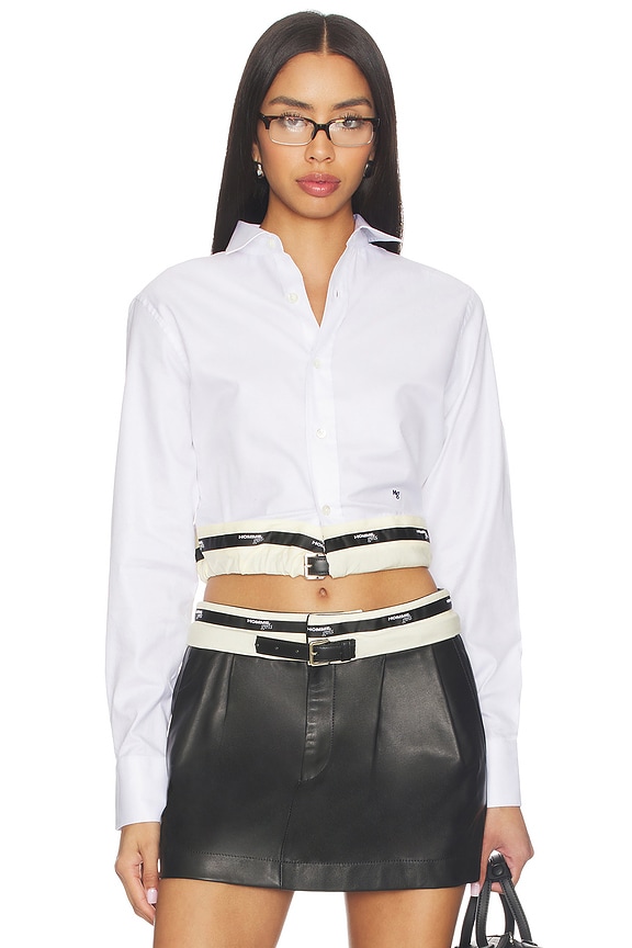 view 1 of 5 Belted Shirt in White