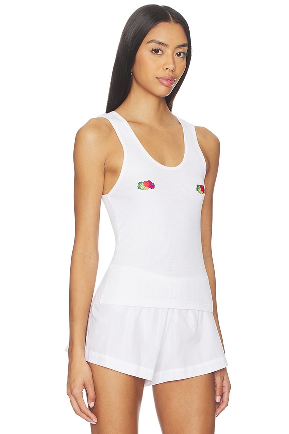 view 2 of 5 DÉBARDEUR CLASSIC in White With Printed Fruit Clusters