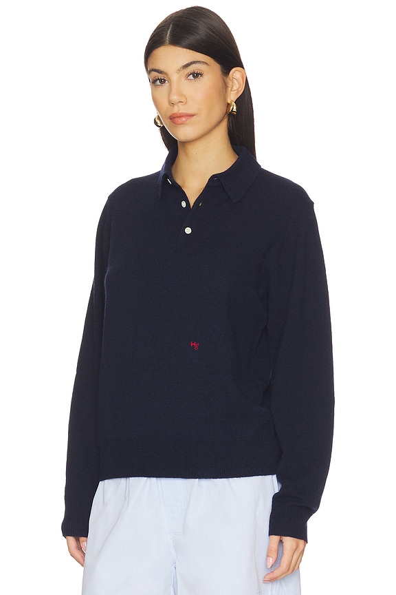 view 2 of 5 Long Sleeve Polo in Navy