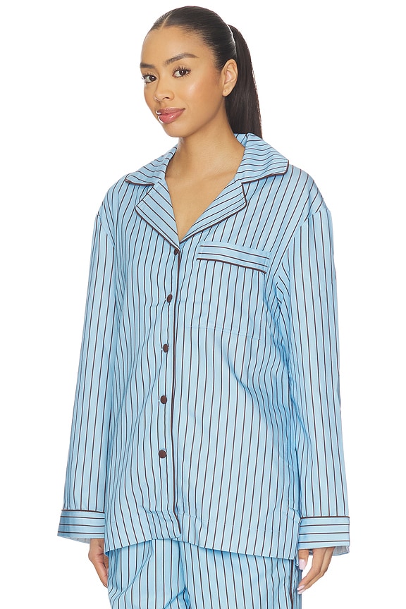 view 2 of 5 Long Sleeve Shirt in Iced Chocolate Stripes