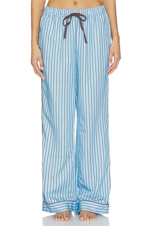 view 1 of 6 PANTALON in Iced Chocolate Stripes