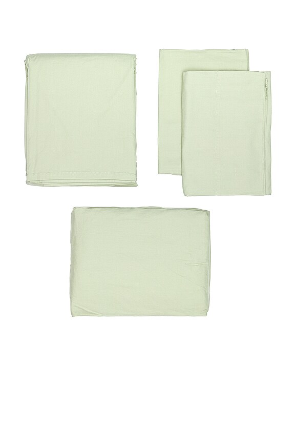 view 2 of 2 JUEGO DE SÁBANAS REINA ESSENTIAL in Sage