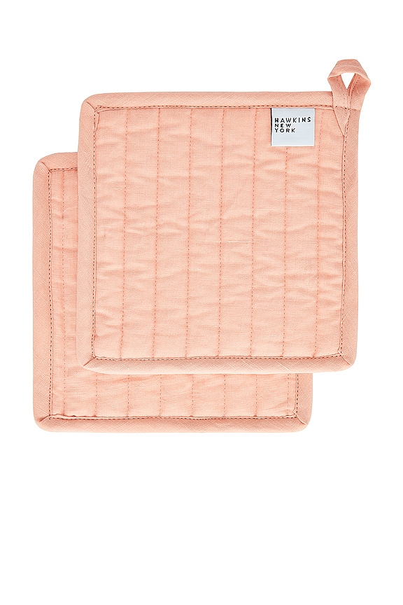 view 2 of 4 Simple Linen Pot Holder in Blush