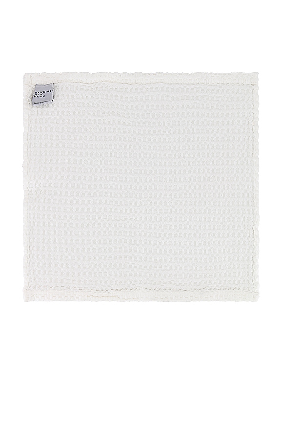 view 2 of 2 Simple Waffle Washcloth in White