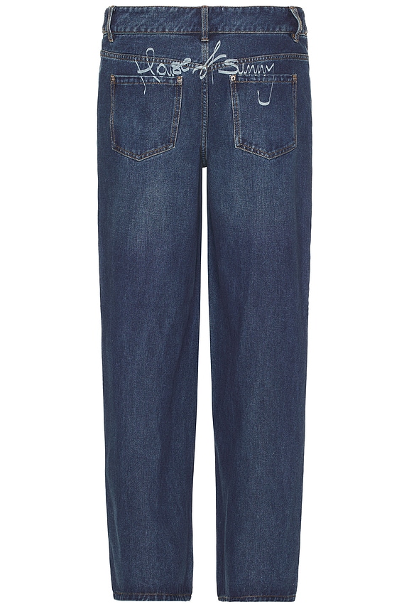 view 2 of 5 13OZ WIDE LEG 진 in Blue Rinse
