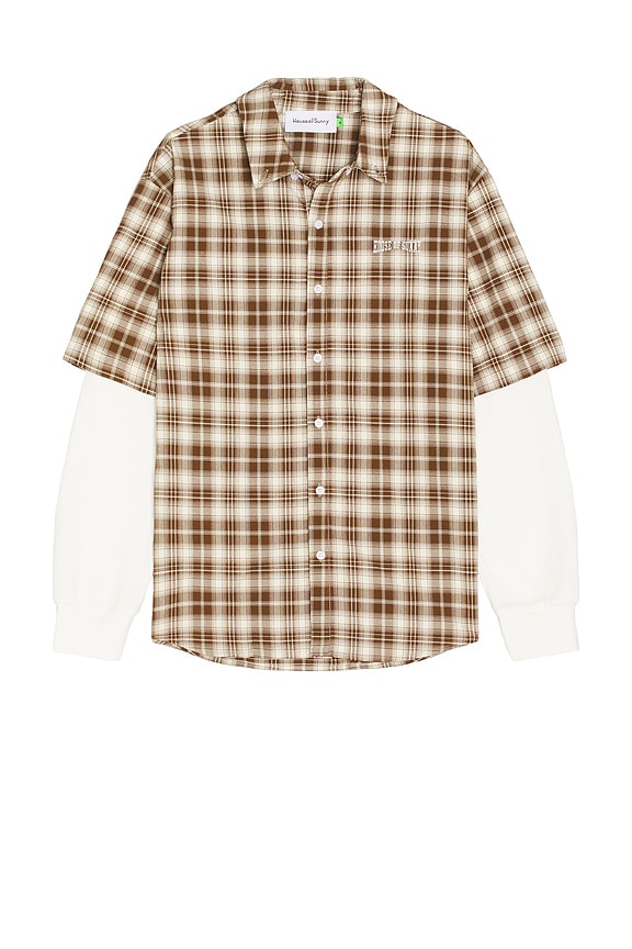 view 1 of 4 Double Layered Button Down Shirt in Multi